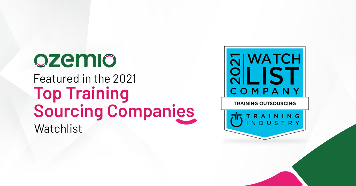 Ozemio Wins a Spot on the 2021 Top Training Outsourcing Companies Watch List