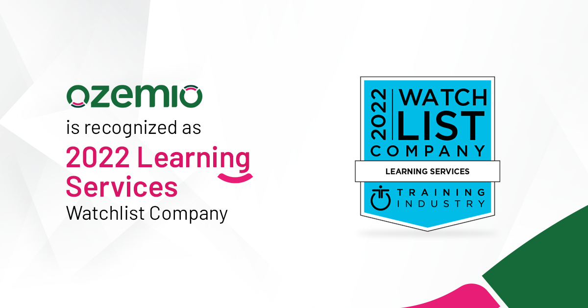 Ozemio selected as a 2022 Learning Services Watch List Company