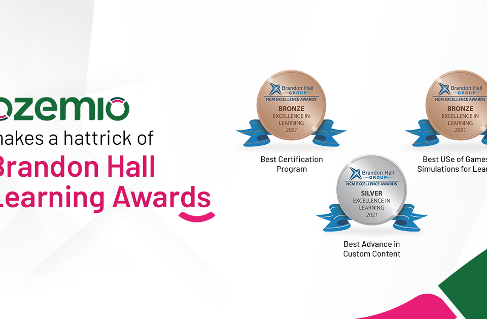 Ozemio wins a hattrick of awards at the coveted 2021 Brandon Hall Group Human Capital Management (HCM) Excellence Awards