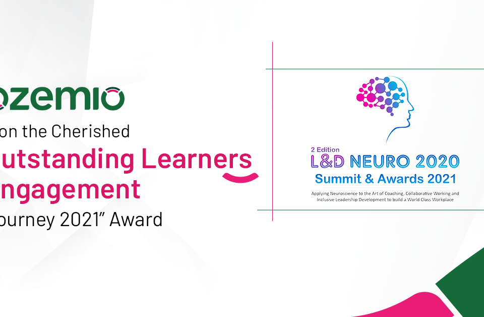 Outstanding Learners Engagement Journey 2021” Award at the esteemed 2nd Edition L&D Neuro Excellence Awards 2021!