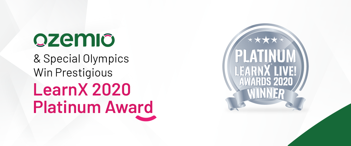 Ozemio & Special Olympics Win Prestigious LearnX 2020 Platinum Award