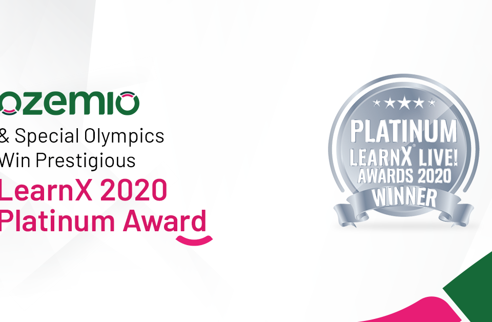 Ozemio & Special Olympics Win Prestigious LearnX 2020 Platinum Award