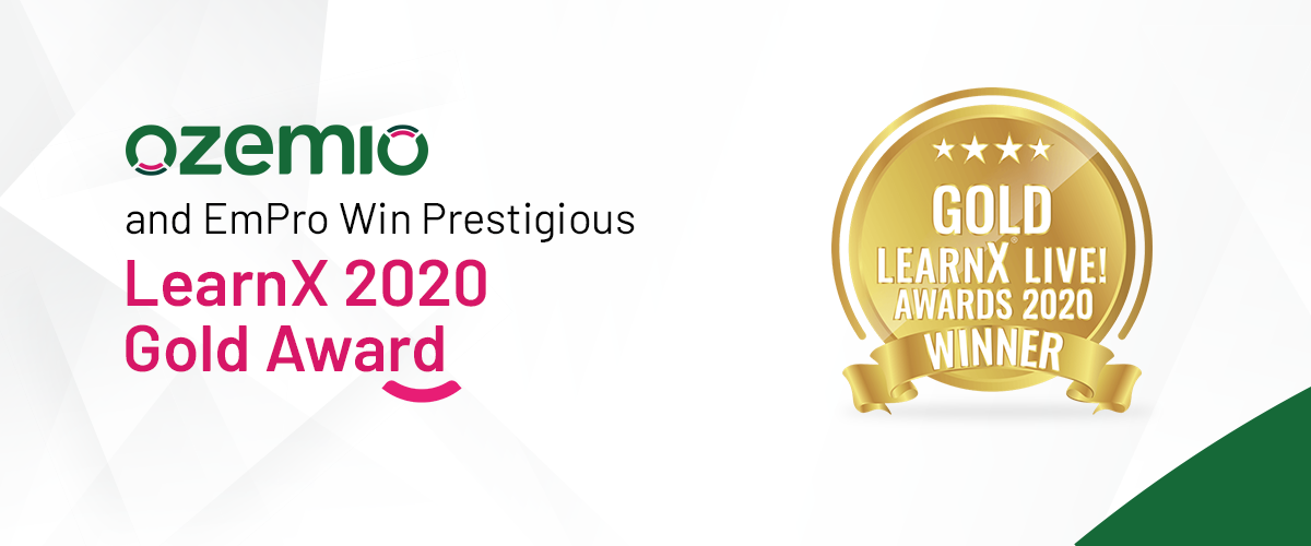 Ozemio and EmPro Win Prestigious LearnX 2020 Gold Award