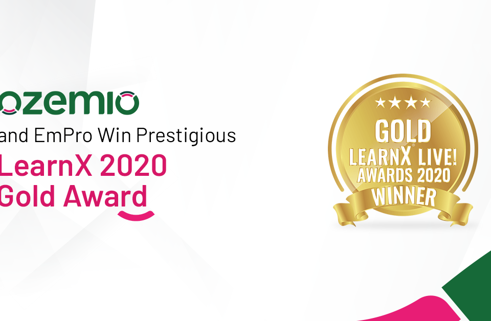 Ozemio and EmPro Win Prestigious LearnX 2020 Gold Award