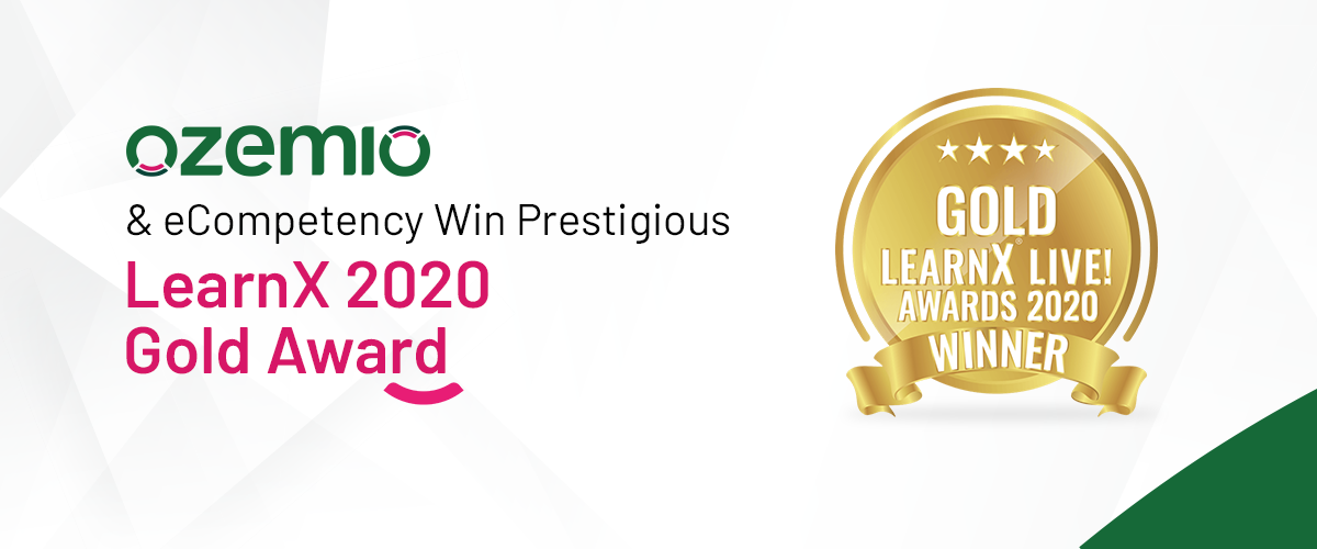Ozemio & eCompetency Win Prestigious LearnX 2020 Gold Award