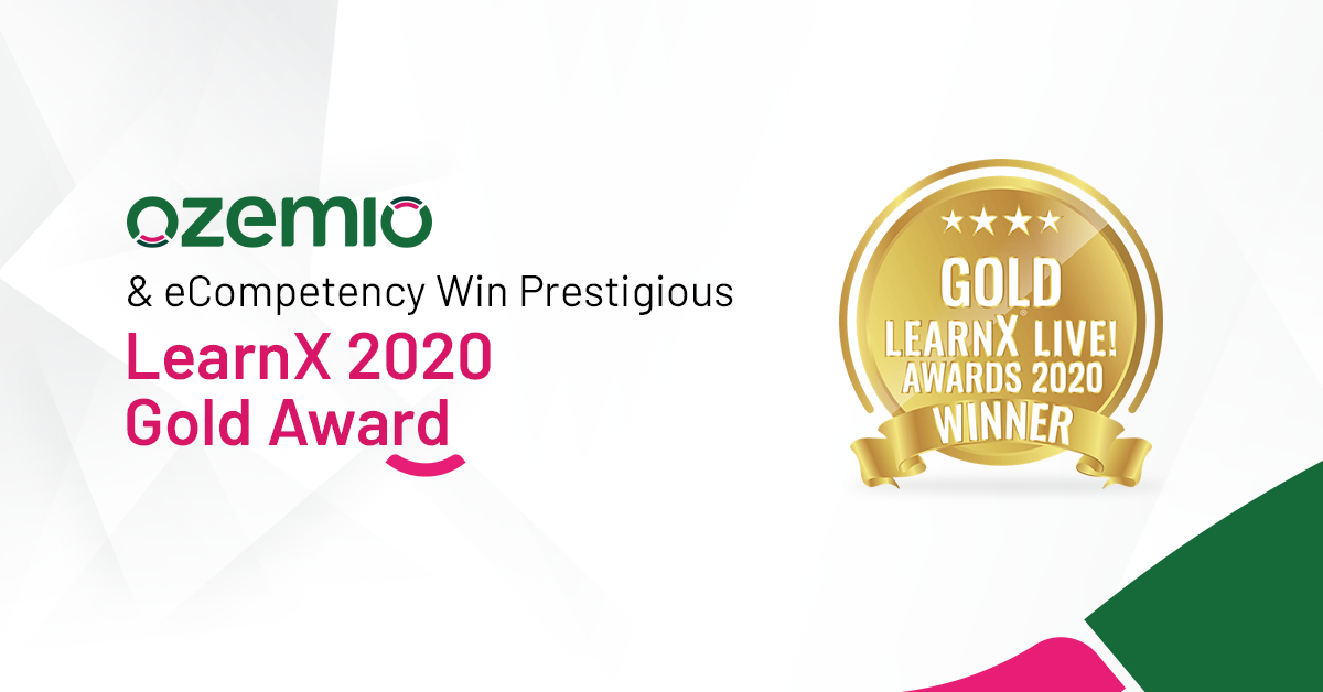 Ozemio & eCompetency Win Prestigious LearnX 2020 Gold Award